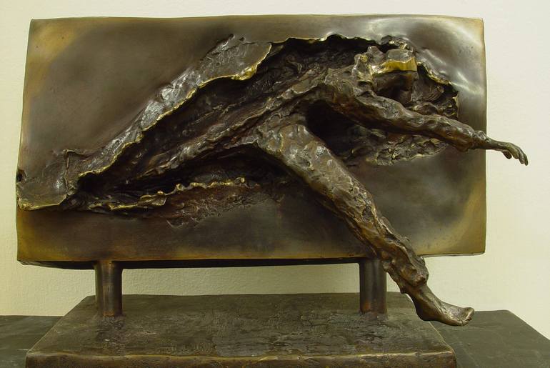 Original Expressionism Mortality Sculpture by Betty Wachsstock Schonfeld