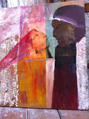 Original Expressionism Love Collage by Betty Wachsstock Schonfeld