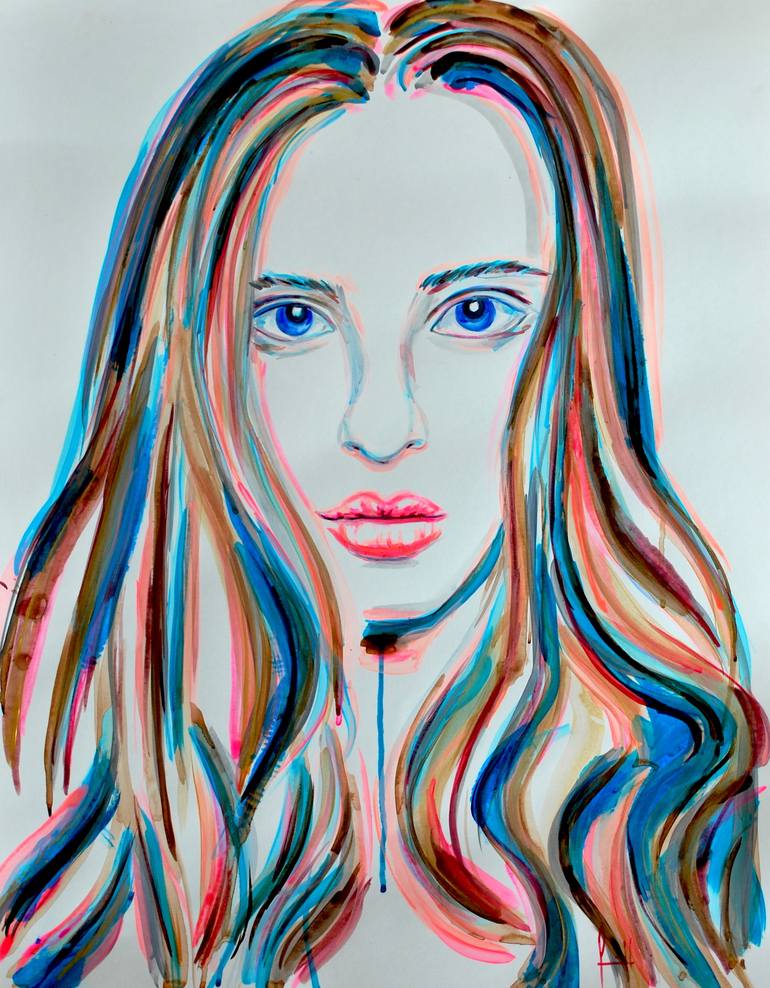 Blue eyed soul Painting by Verona Peñalba Saatchi Art