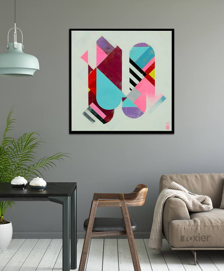 Original Pop Art Abstract Painting by Ronald Hunter