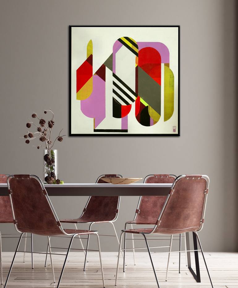 Original Cubism Abstract Painting by Ronald Hunter