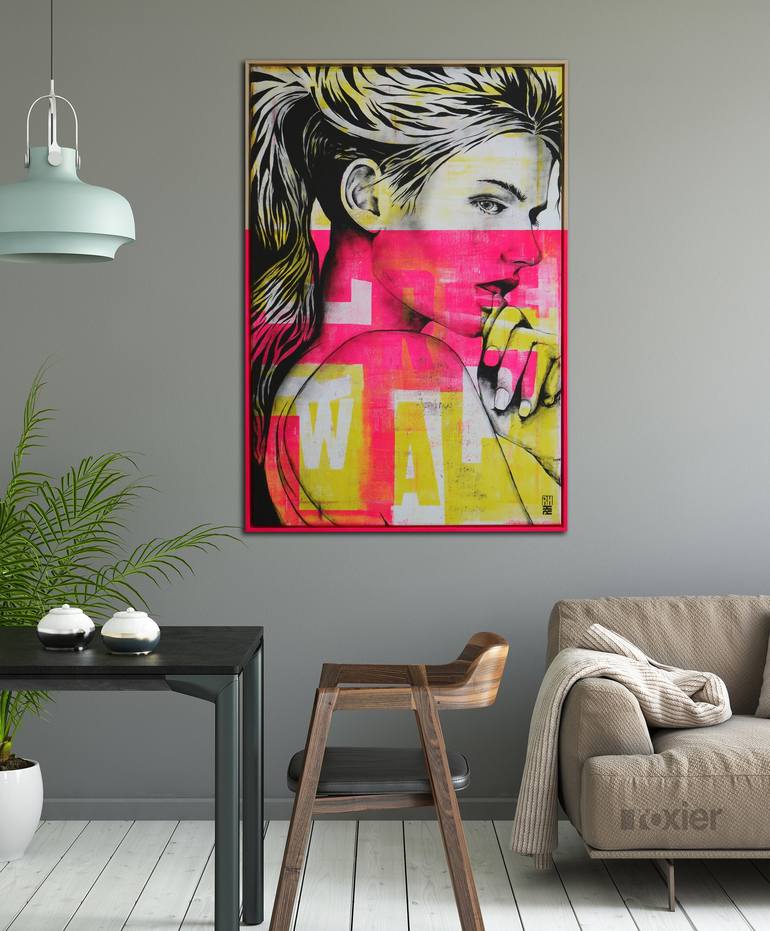 Original Abstract Pop Culture/Celebrity Painting by Ronald Hunter