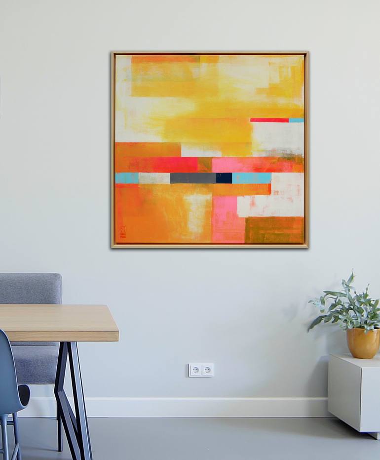 Original Geometric Abstract Painting by Ronald Hunter