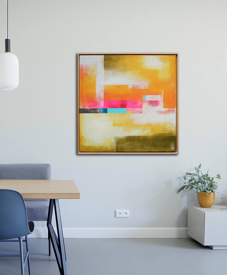 Original Geometric Abstract Painting by Ronald Hunter