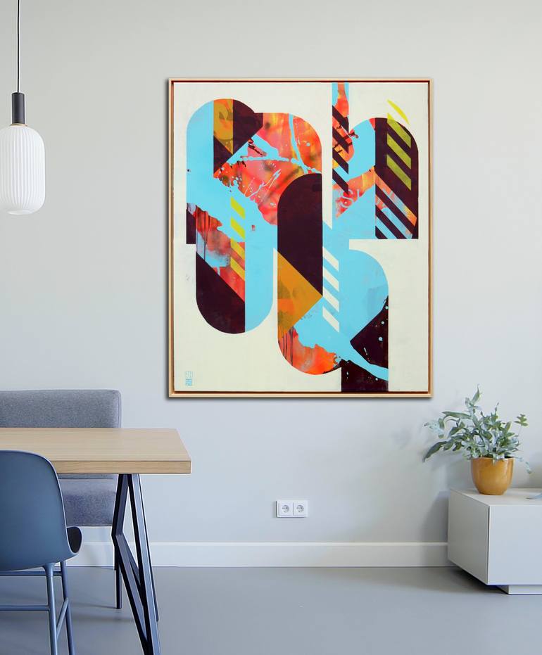 Original Geometric Abstract Painting by Ronald Hunter