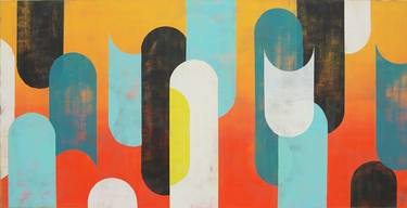 Original Geometric Abstract Paintings by Ronald Hunter