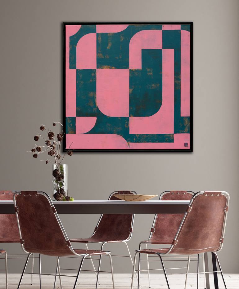 Original Geometric Abstract Painting by Ronald Hunter