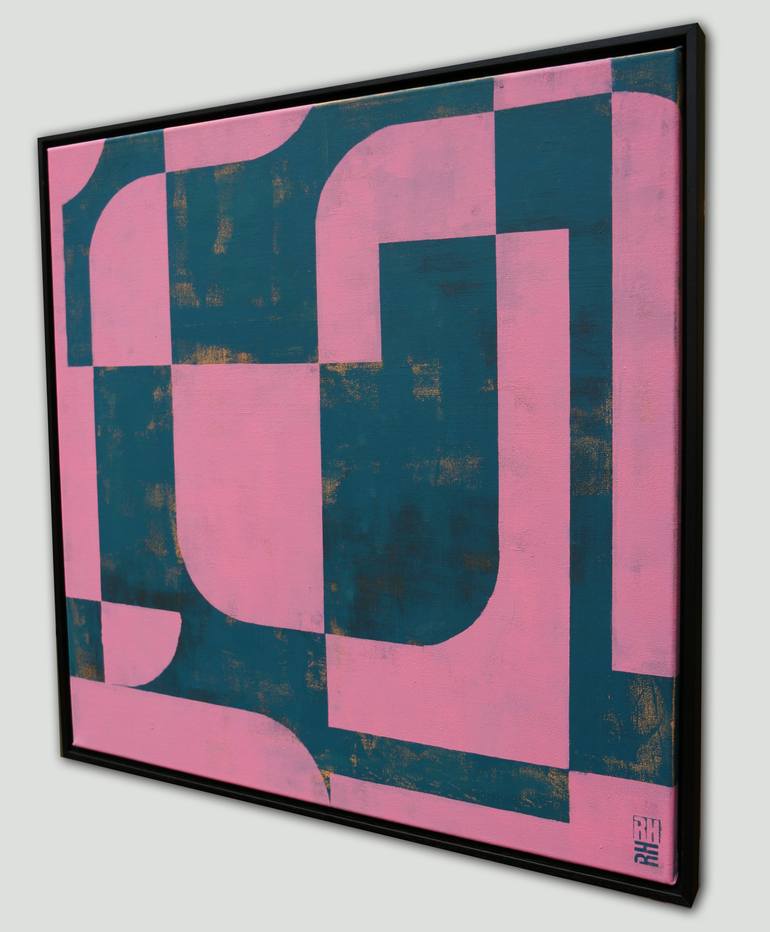 Original Geometric Abstract Painting by Ronald Hunter