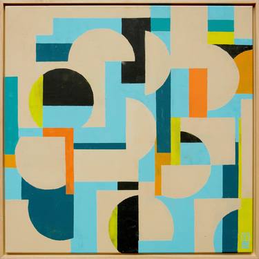Original Geometric Abstract Painting by Ronald Hunter