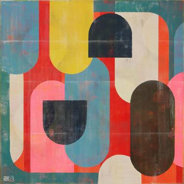 Original Geometric Abstract Painting by Ronald Hunter