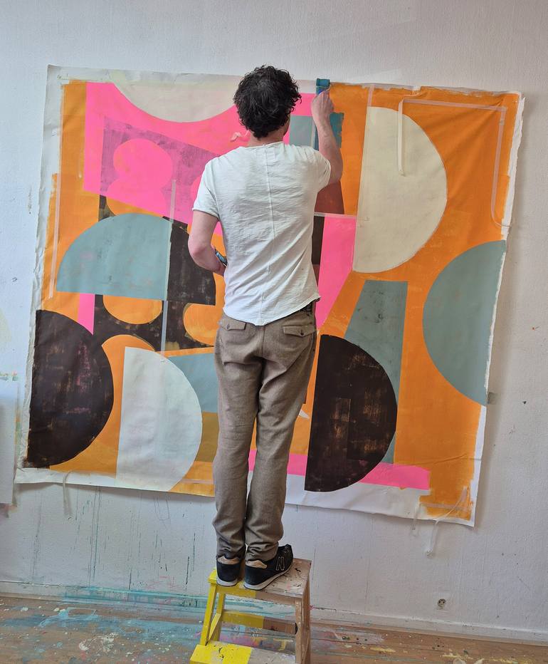 Original Abstract Expressionism Abstract Painting by Ronald Hunter