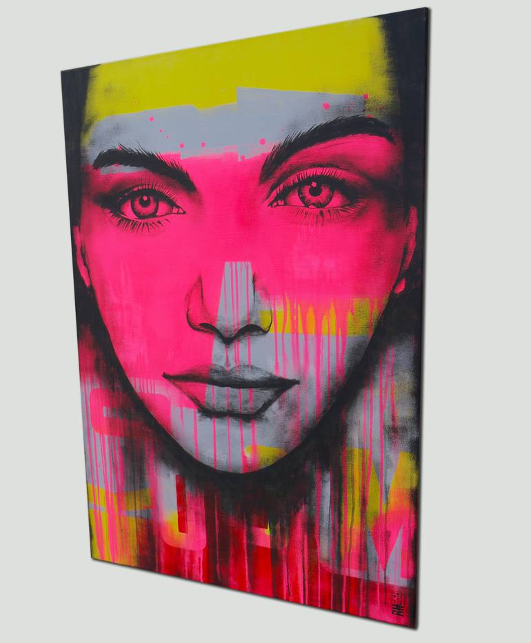 Original Pop Art Abstract Painting by Ronald Hunter