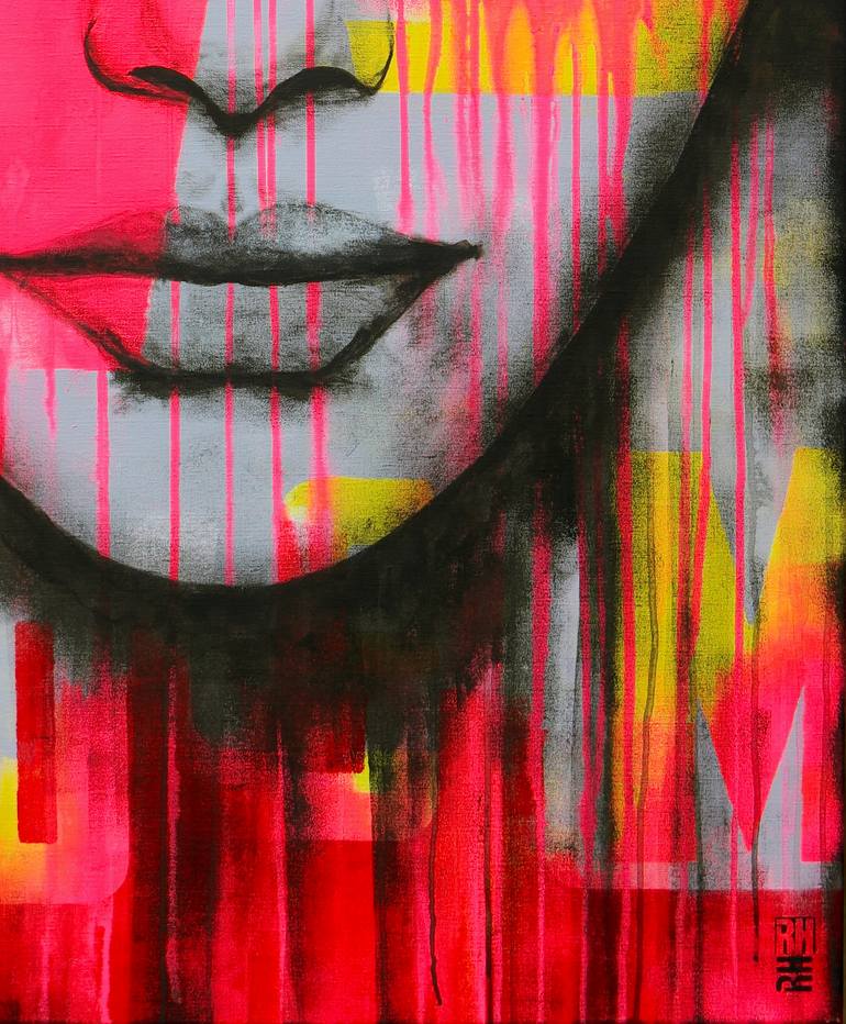 Original Pop Art Abstract Painting by Ronald Hunter