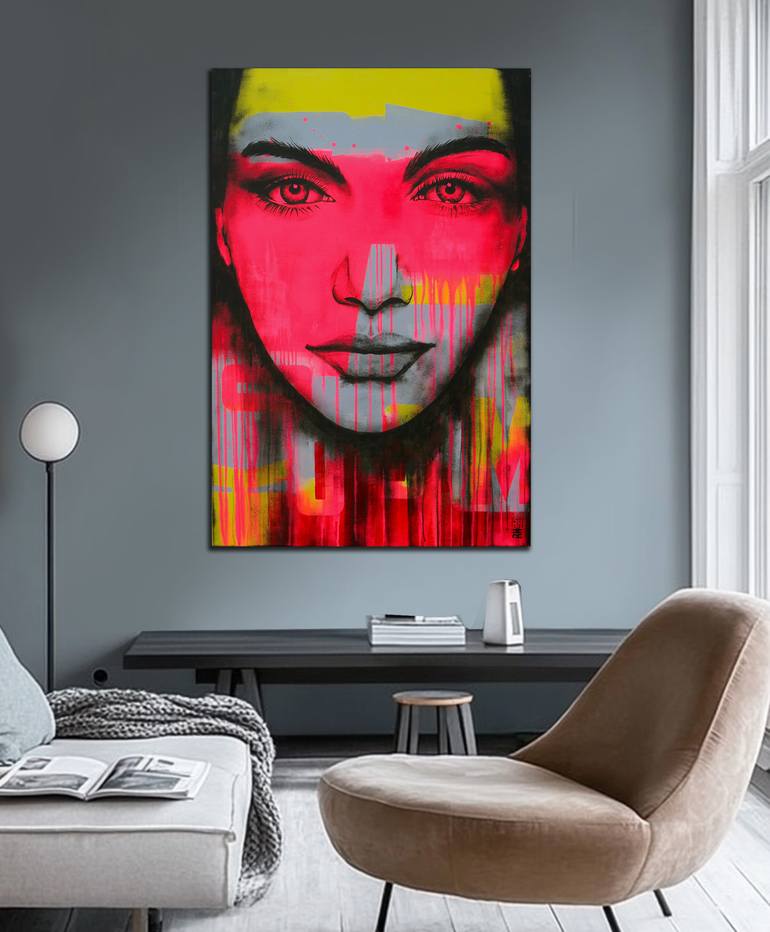 Original Pop Art Abstract Painting by Ronald Hunter