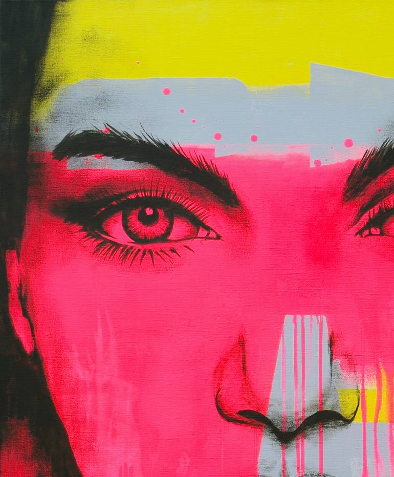 Original Pop Art Abstract Painting by Ronald Hunter