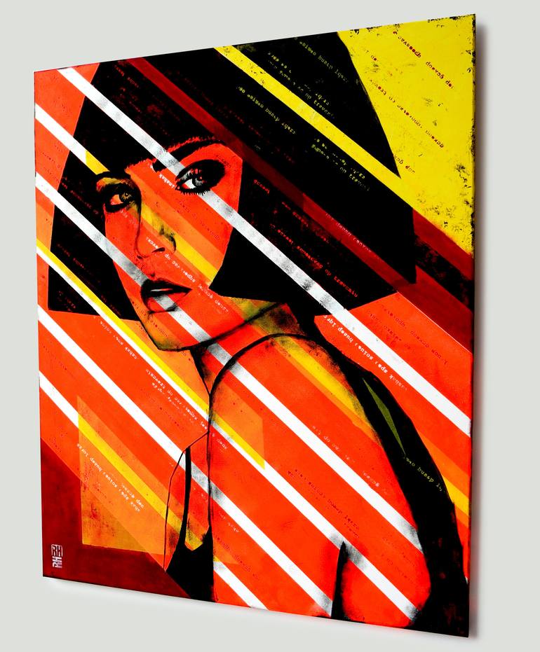 Original Pop Art Portrait Painting by Ronald Hunter