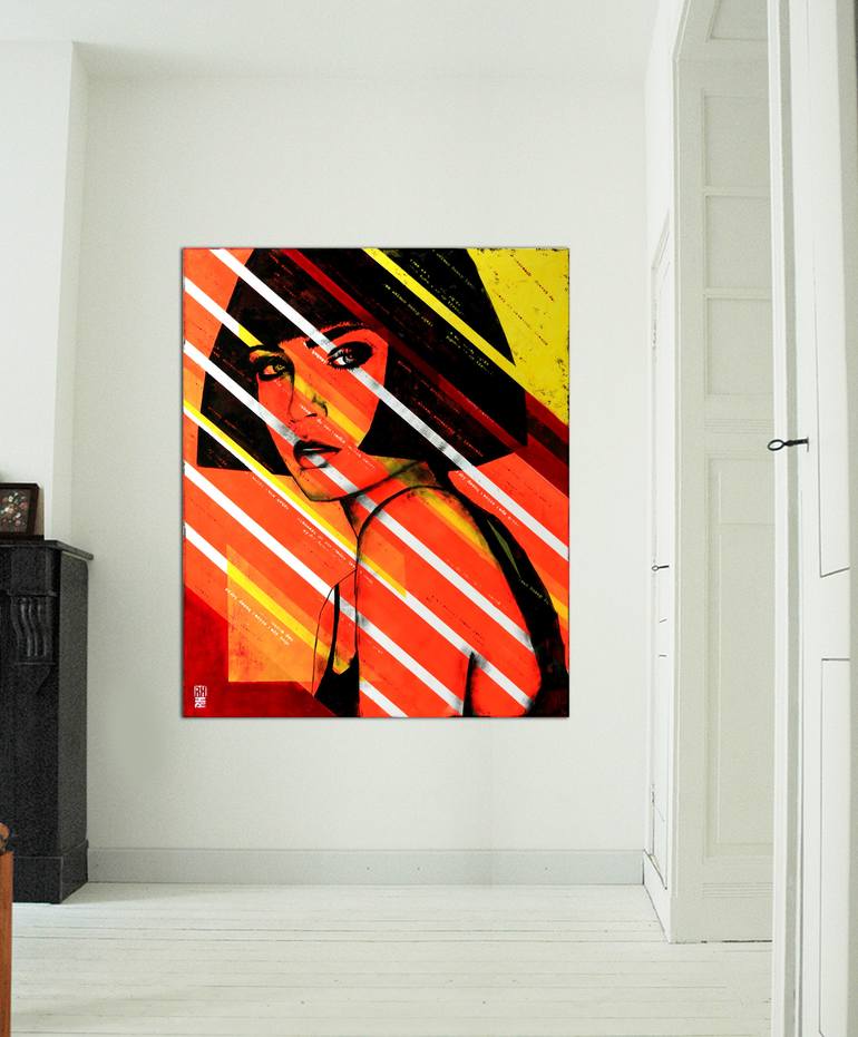 Original Pop Art Portrait Painting by Ronald Hunter