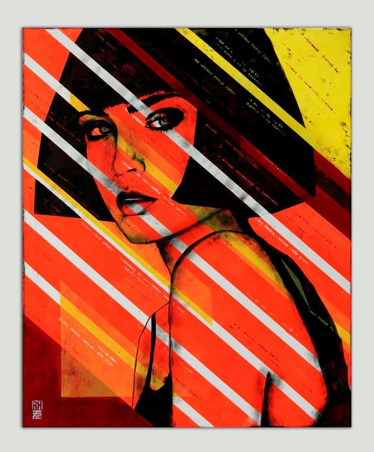 Original Pop Art Portrait Painting by Ronald Hunter