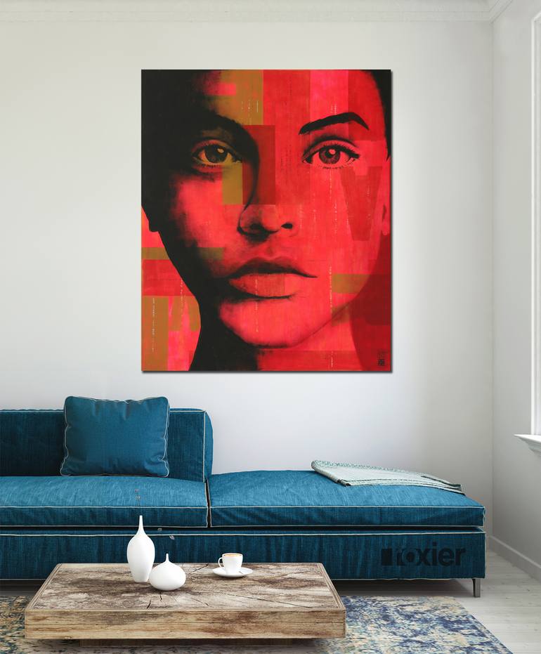 Original Pop Art Portrait Painting by Ronald Hunter