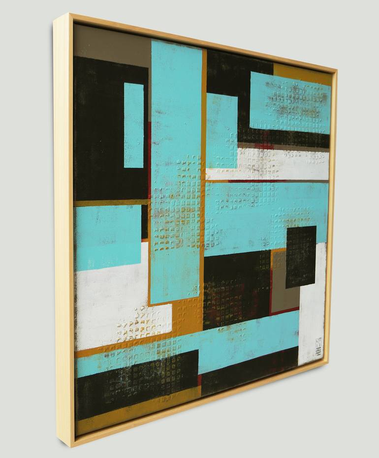 Original Abstract Geometric Painting by Ronald Hunter