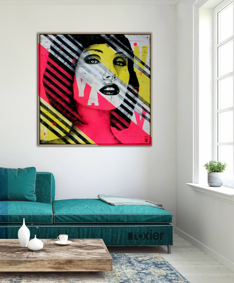 Original Abstract Pop Culture/Celebrity Painting by Ronald Hunter