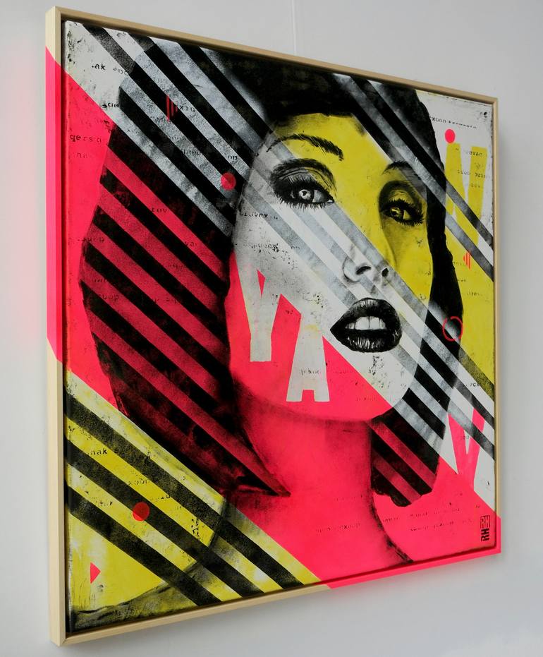 Original Abstract Pop Culture/Celebrity Painting by Ronald Hunter