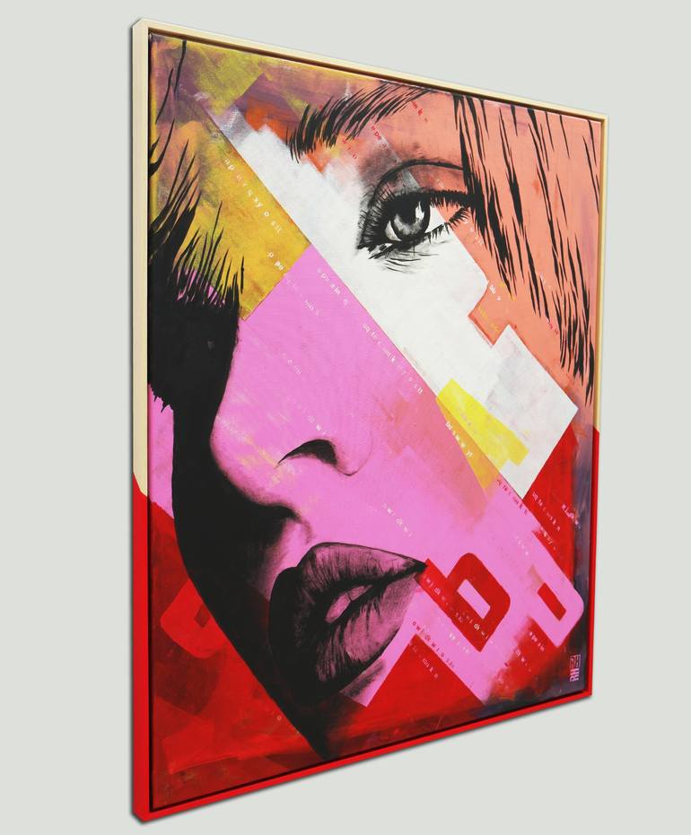 Original Pop Art Portrait Painting by Ronald Hunter