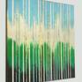 White gradually transitions into deep green hues, evoking a sense of depth, of being submerged. Layers of acrylic paint and texture give the painting an interesting twist. This minimalist piece brings peace to the room and fits into any interior style.