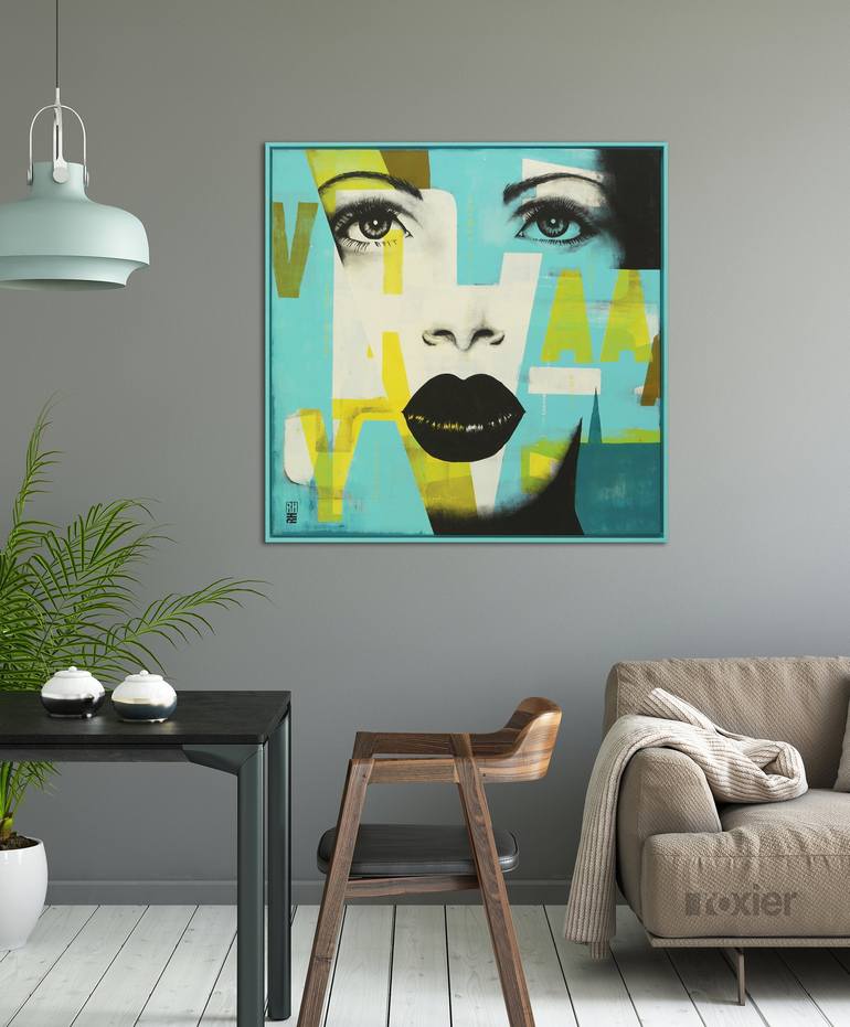 Original Modern Portrait Painting by Ronald Hunter