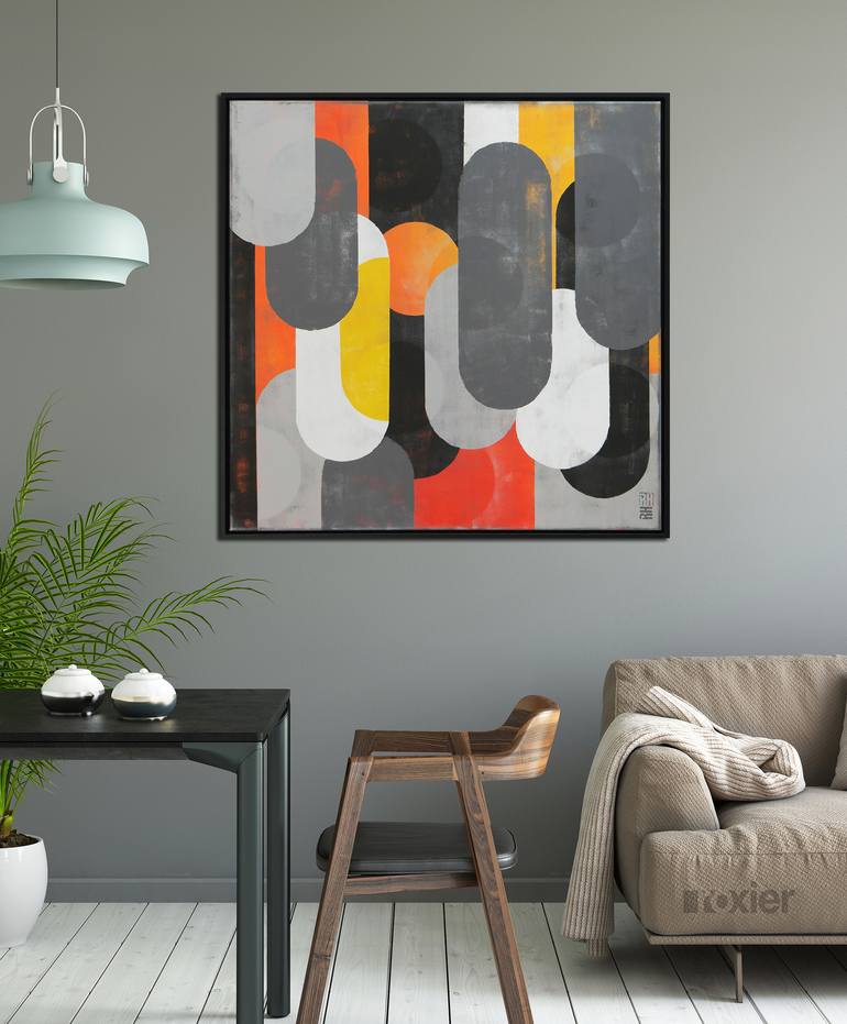 Original Pop Art Abstract Painting by Ronald Hunter