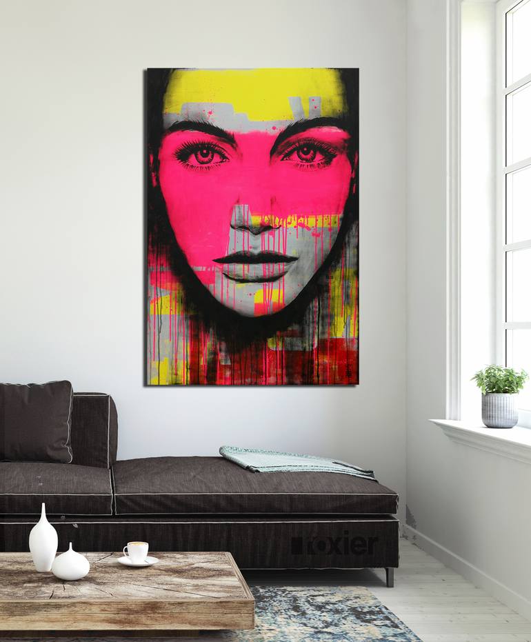 Original Abstract Portrait Painting by Ronald Hunter