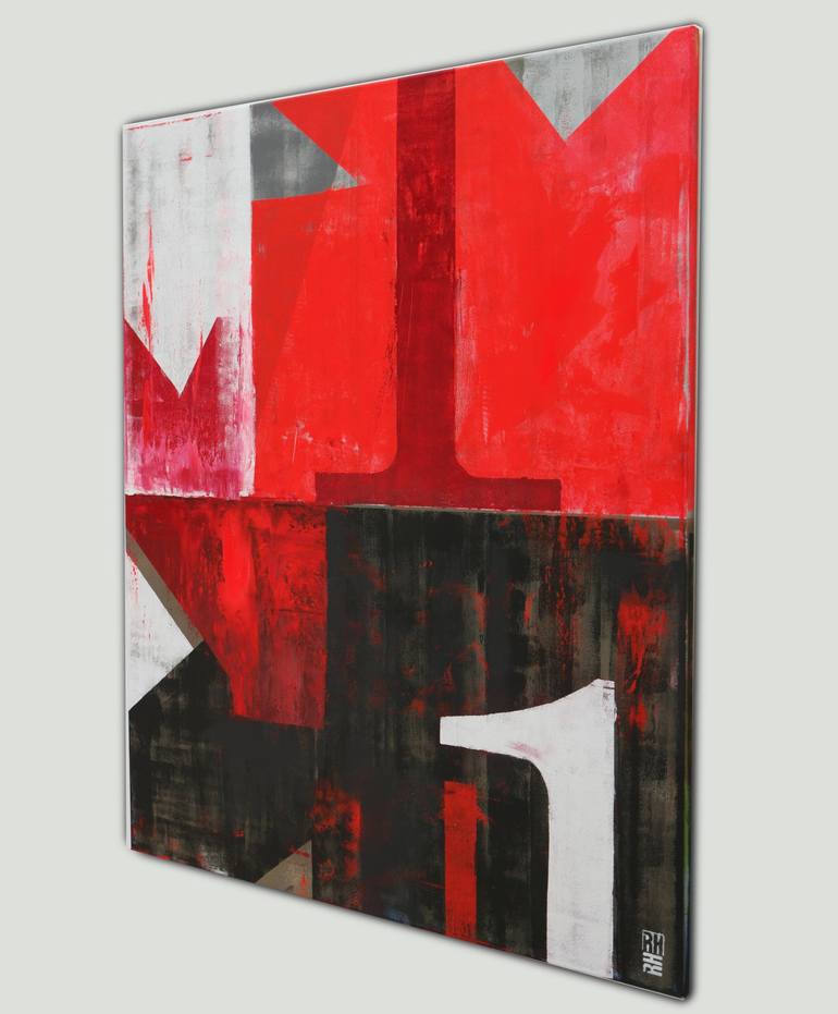 Original Abstract Typography Painting by Ronald Hunter