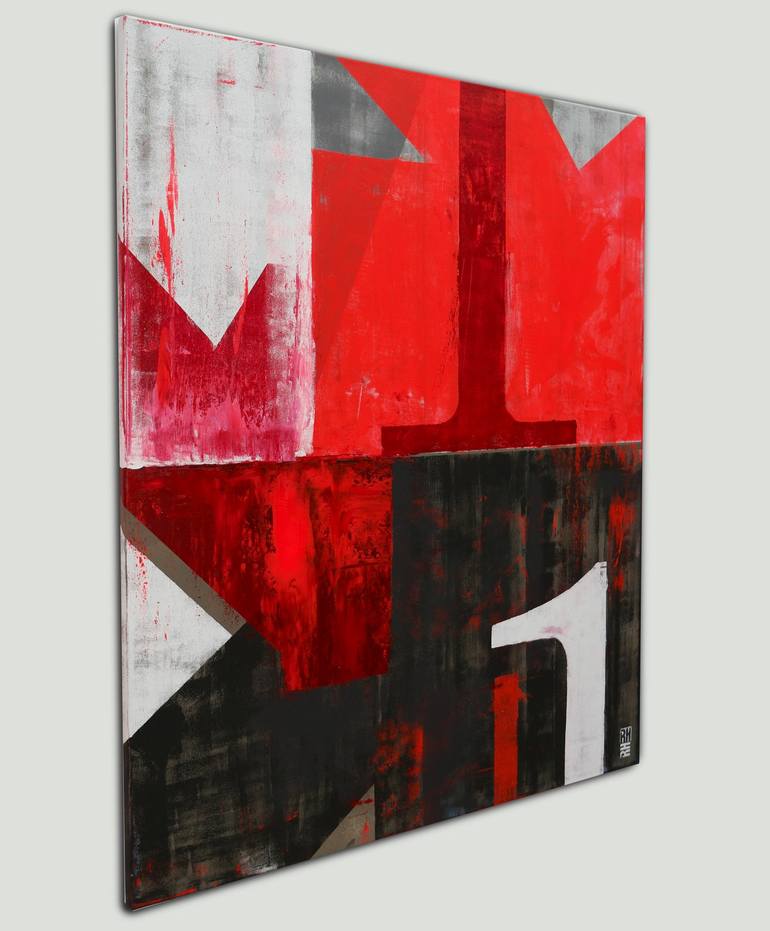 Original Abstract Typography Painting by Ronald Hunter