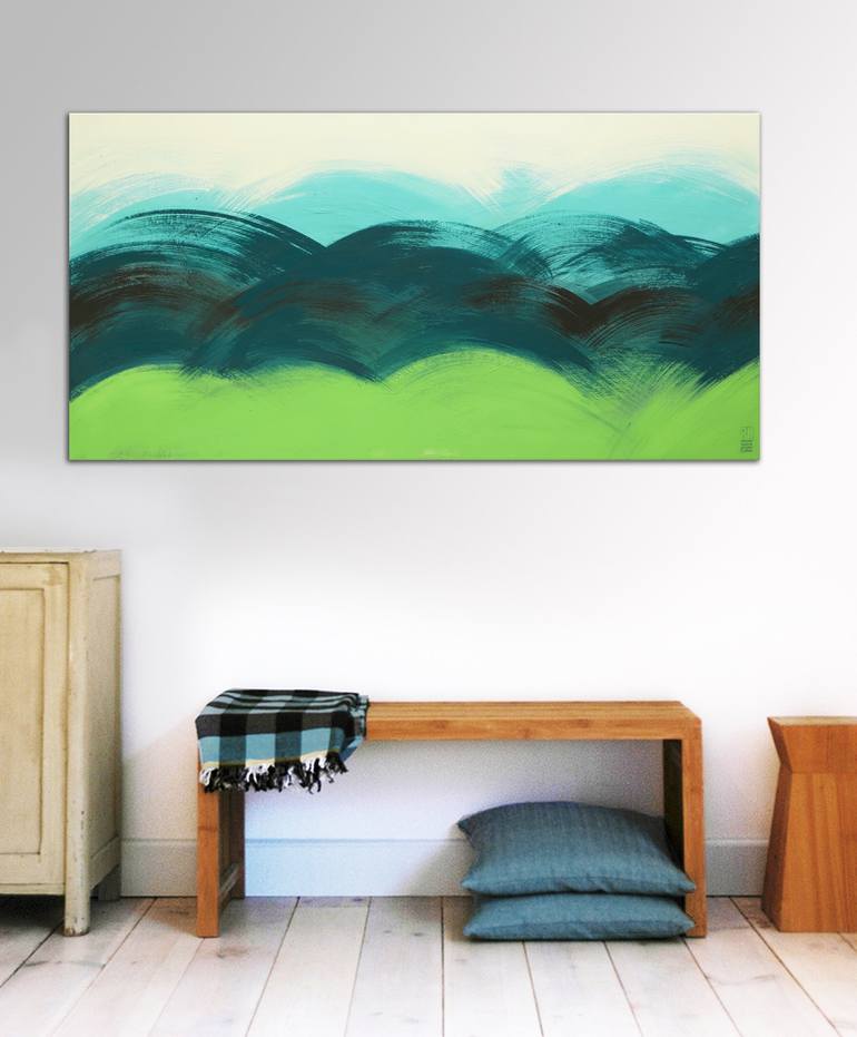 Original Fine Art Abstract Painting by Ronald Hunter