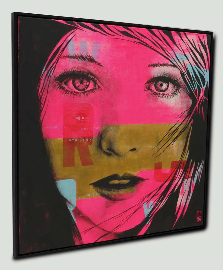 Original Pop Art Portrait Painting by Ronald Hunter