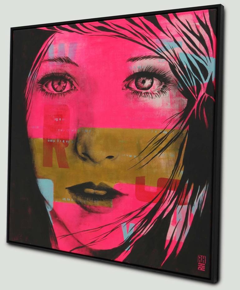 Original Pop Art Portrait Painting by Ronald Hunter