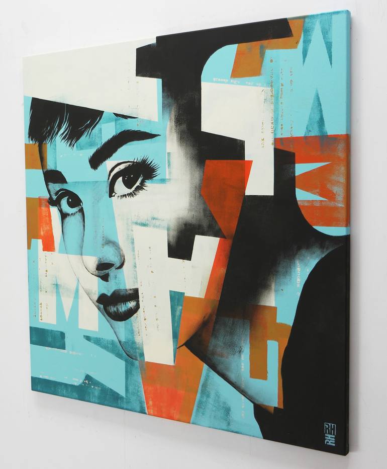 Original Modernism People Painting by Ronald Hunter