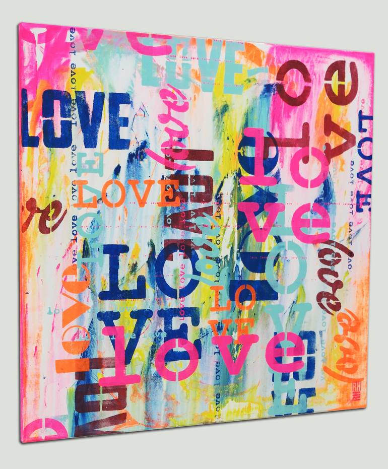 Original Typography Painting by Ronald Hunter