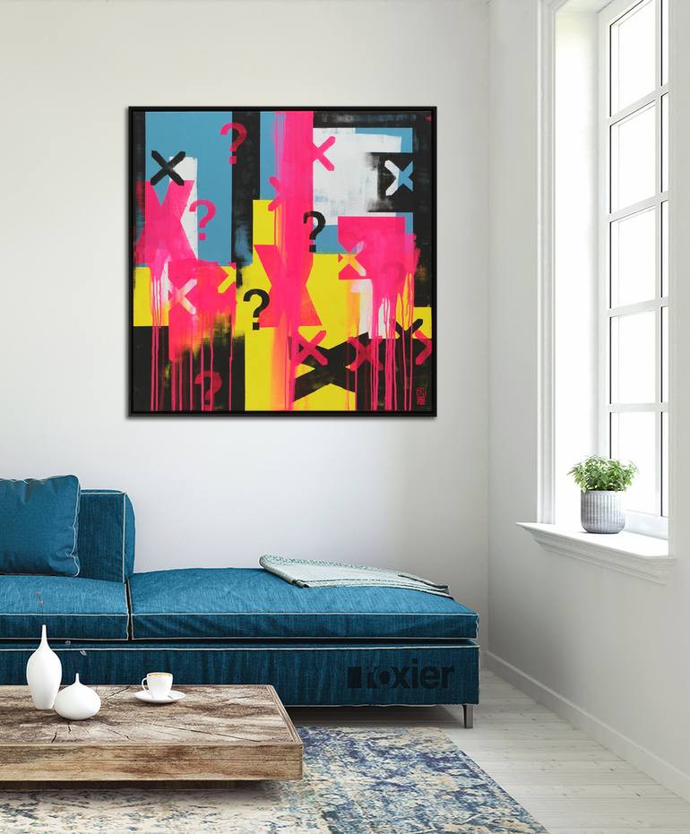 Original Pop Art Abstract Painting by Ronald Hunter