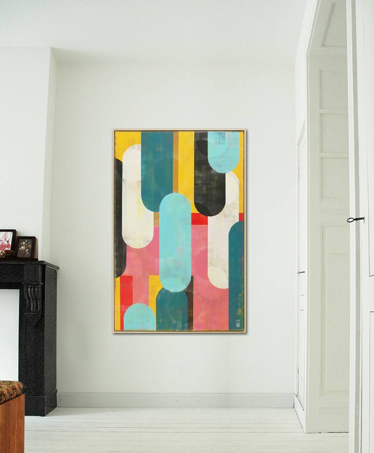 Original Pop Art Abstract Painting by Ronald Hunter