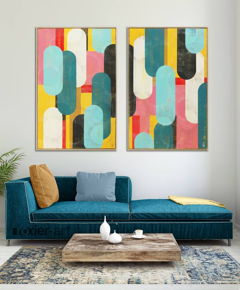 Original Pop Art Abstract Painting by Ronald Hunter