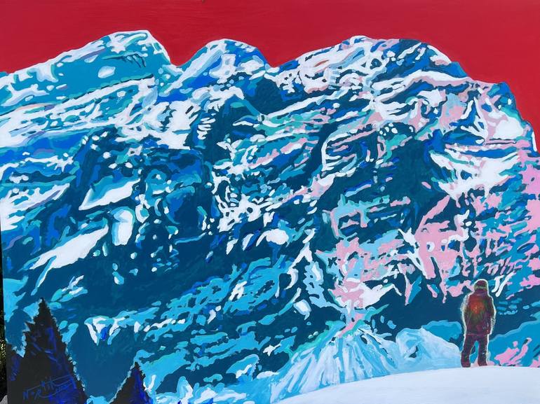 Original Pop Art Landscape Painting by Nortik Robert