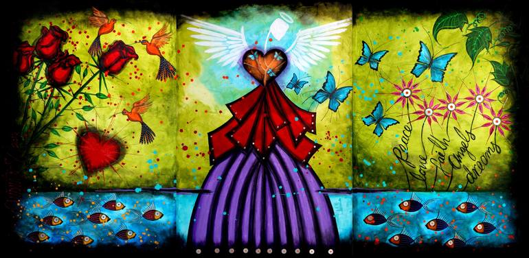 Between heaven and earth Painting by AUGUSTO SANCHEZ | Saatchi Art