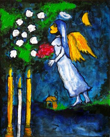 Angel, Inspired by Chagall thumb