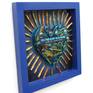 Original artwork, one of a kind from my collection "Deep in my heart" The heart is a resin sculpture filled with color crayons; some glass gems were added on top of the heart for embellishment. The concept for this artwork is showing that we should feel our hearts with colors, and this means, living a HAPPY LIFE because LIFE IS BEAUTIFUL