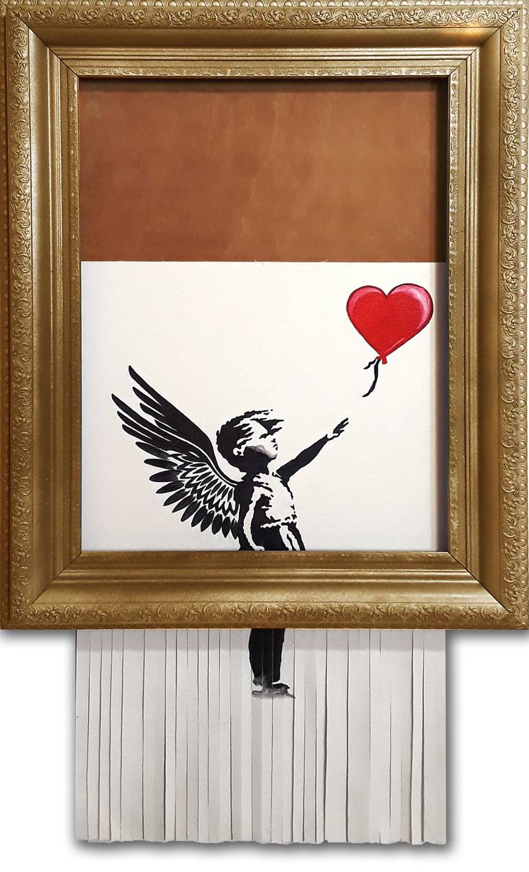 ANGEL, GIRL WITH RED BALLOON Painting by AUGUSTO SANCHEZ | Saatchi Art