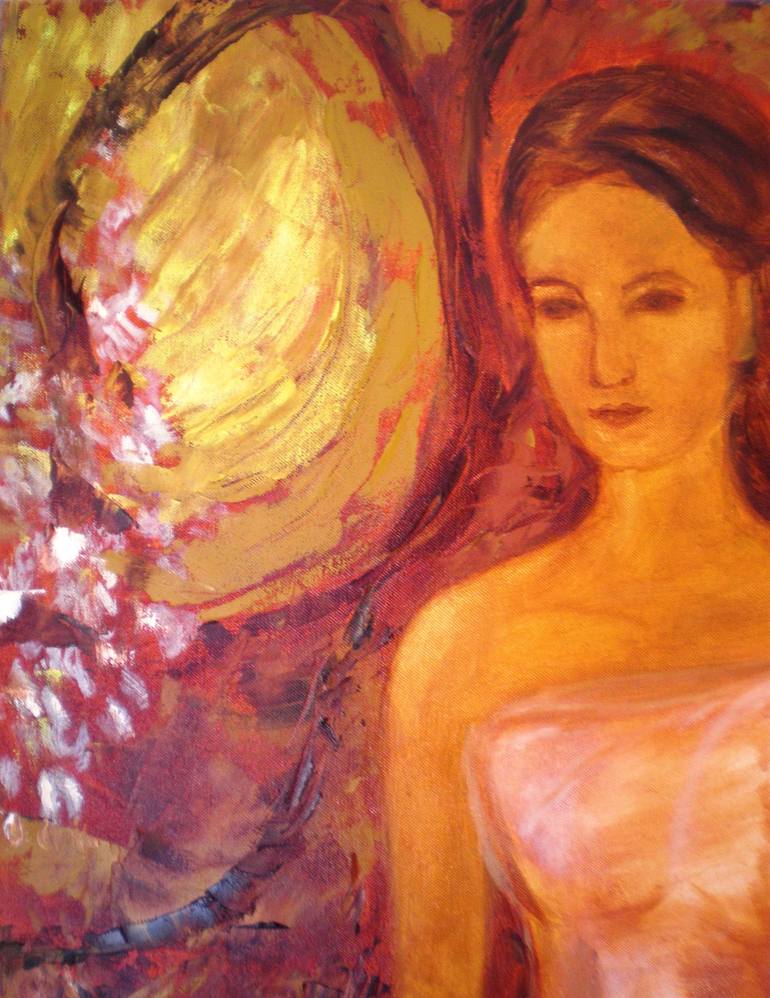 Original Impressionism Seasons Painting by Deepa Kern
