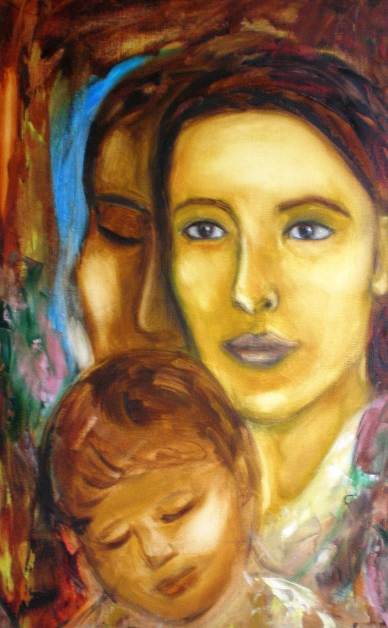 Original Expressionism Family Painting by Deepa Kern