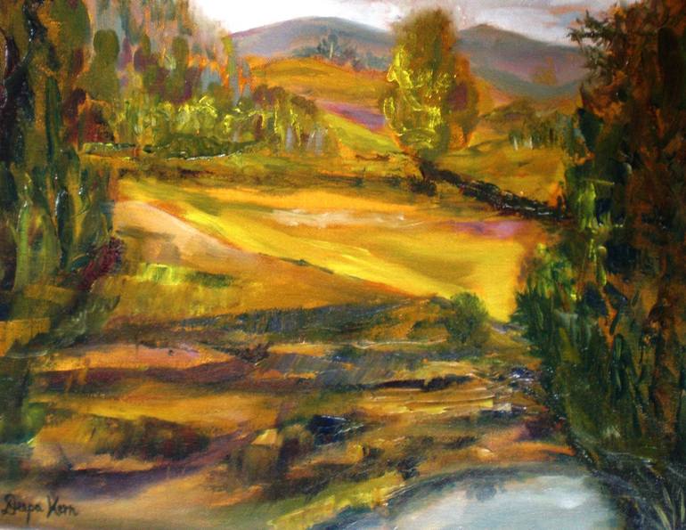 Original Impressionism Landscape Painting by Deepa Kern