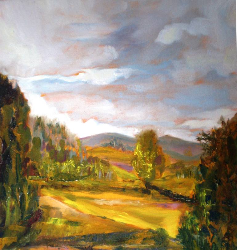 Original Impressionism Landscape Painting by Deepa Kern